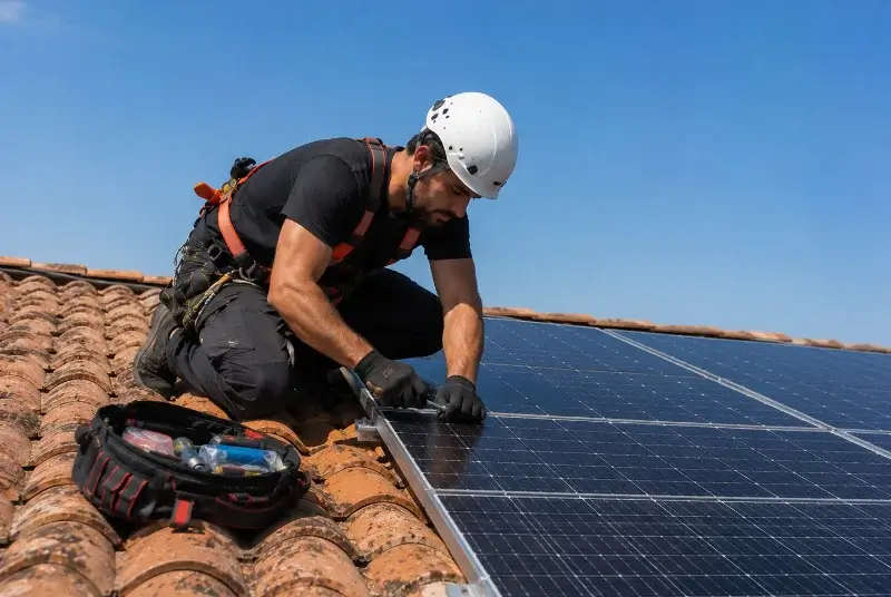 Maintenance et monitoring de panneaux solaires à Baguer-Morvan